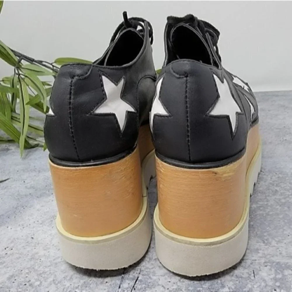 Stella McCartney | Black Elyse Star Platform Sneakers Size EU 38